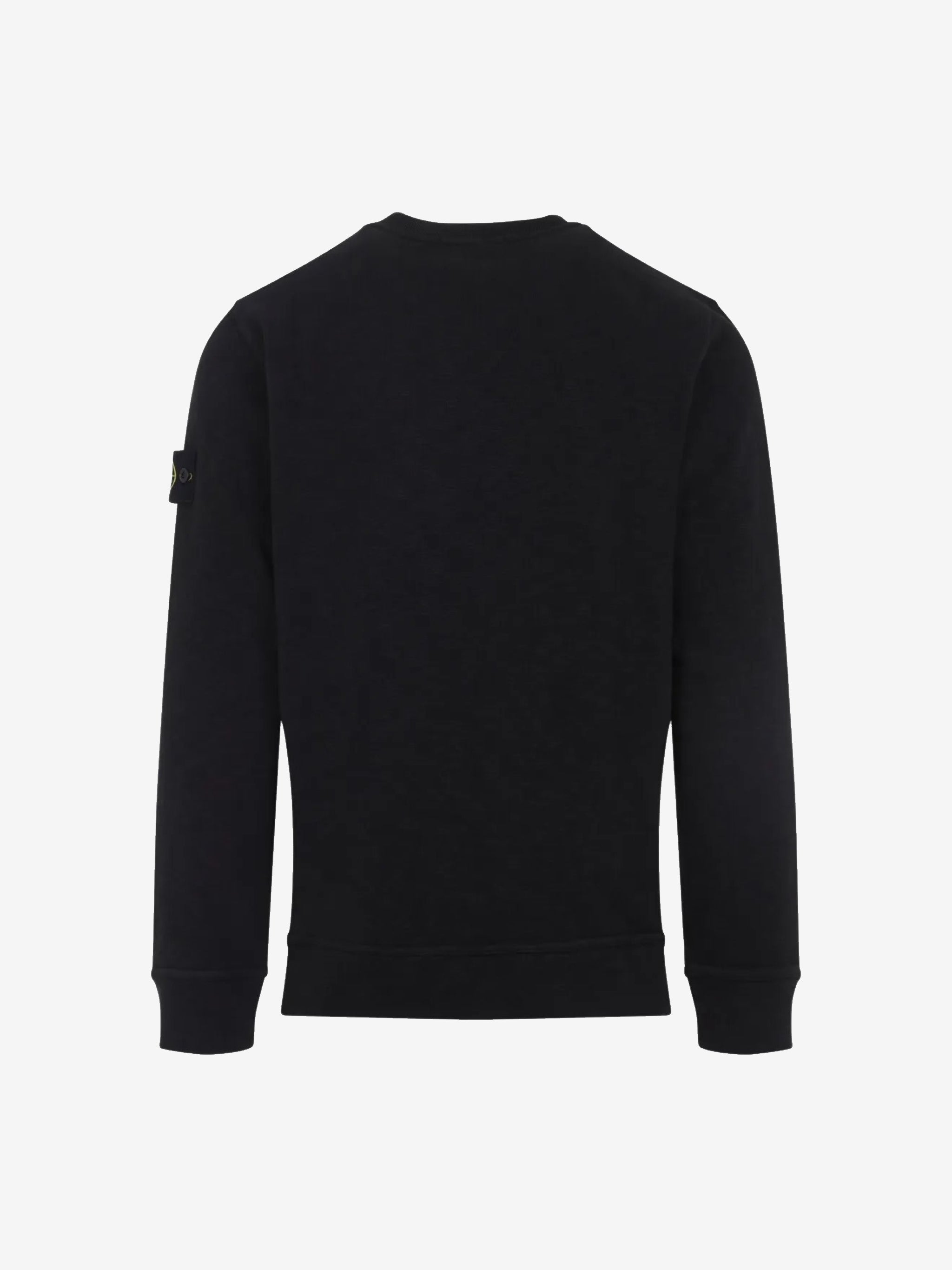 Black sweatshirt, back view