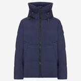 Navy coat, front view