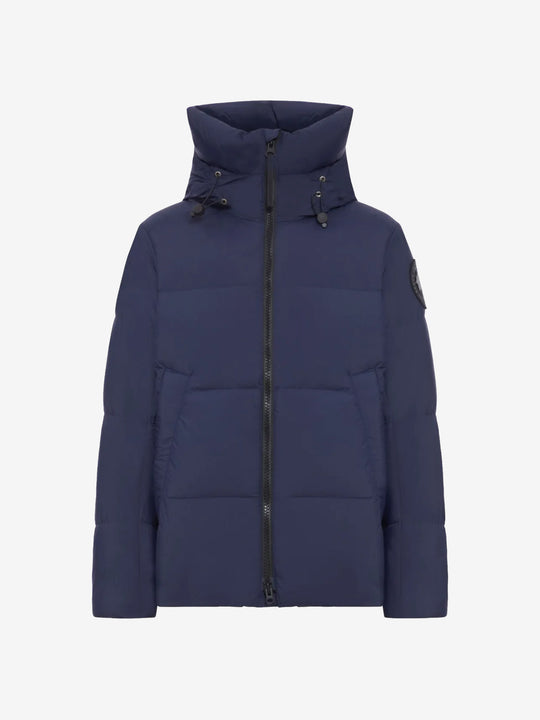 Navy coat, front view