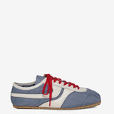 Blue sneakers, front view