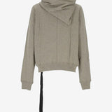 Grey hoodie, back view