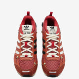 Red sneakers, top view