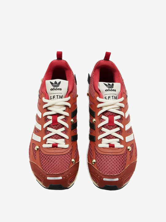 Red sneakers, top view