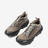 Tan sneakers, top view