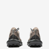 Tan sneakers, back view