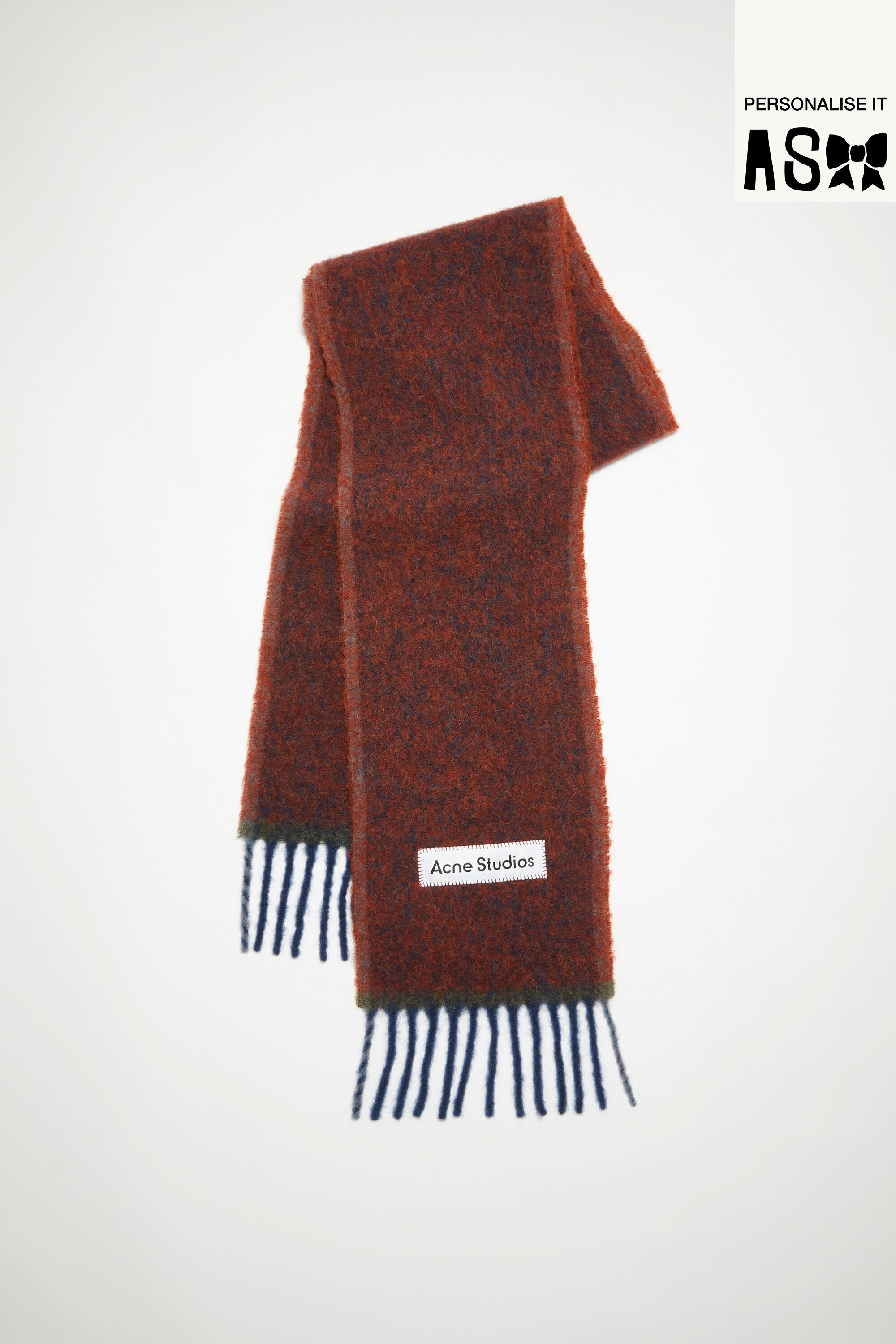 ACNE STUDIO Wool Logo Fringe Scarf – Atelier New York