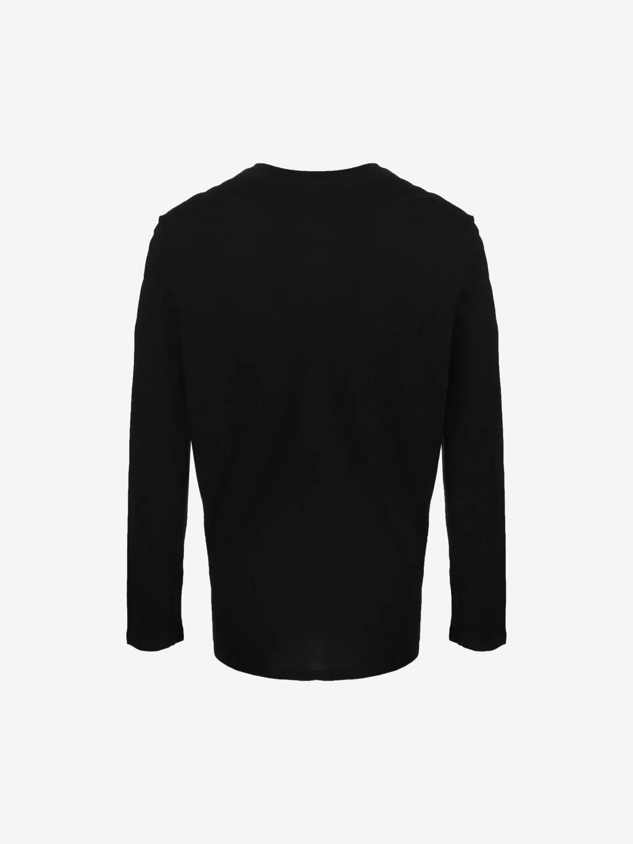 Black t-shirts, back view