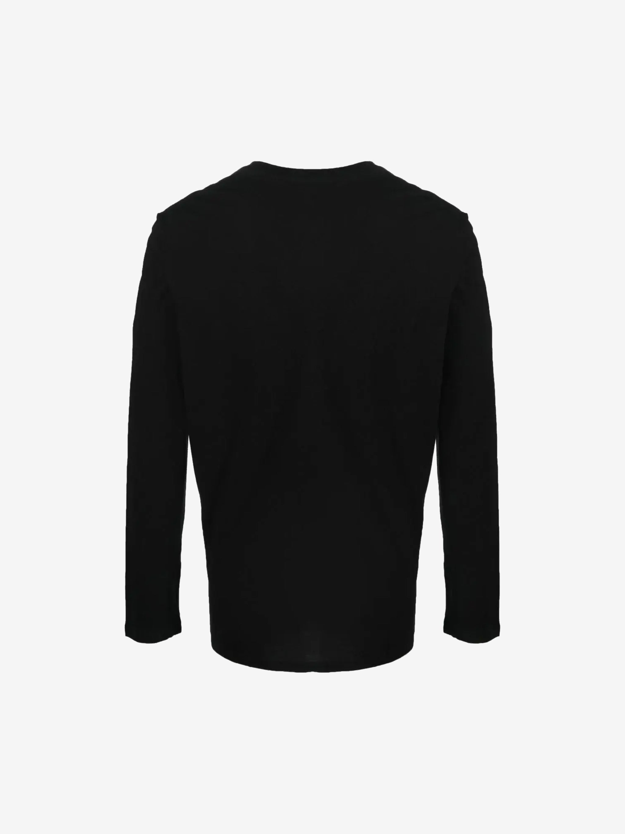 Black t-shirts, back view