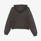 Black hoodie, back view