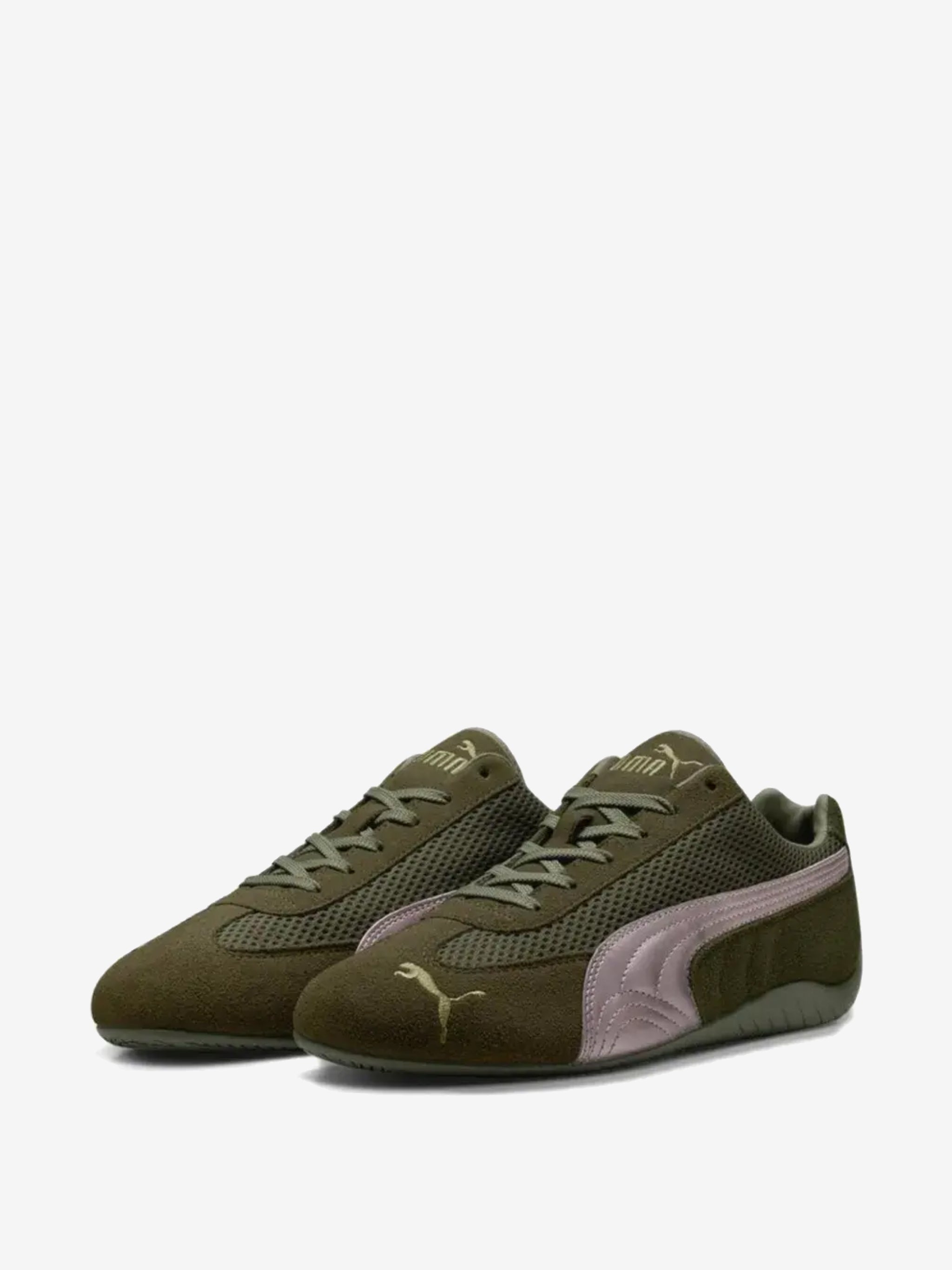 Green sneakers, side view