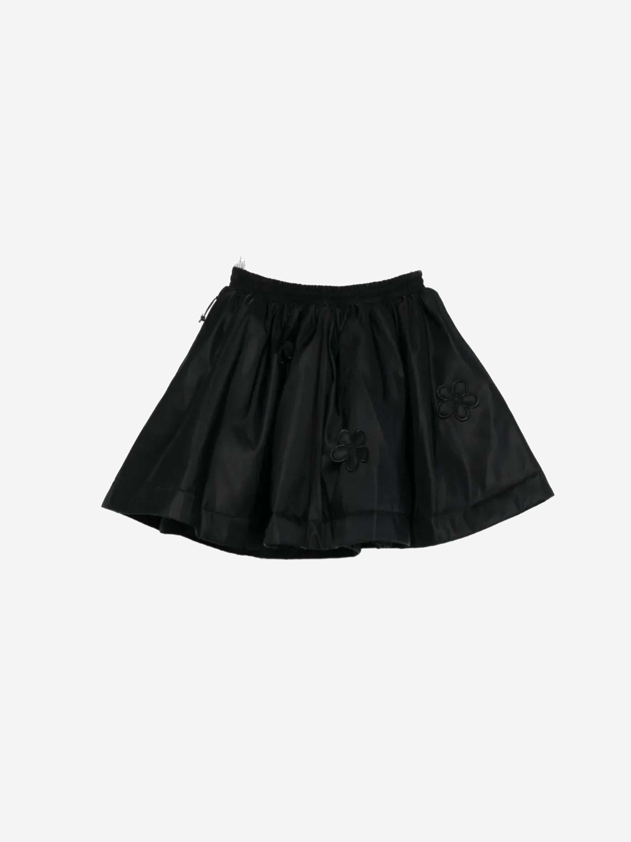 Black skirts, back view