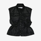 Black vest, front view