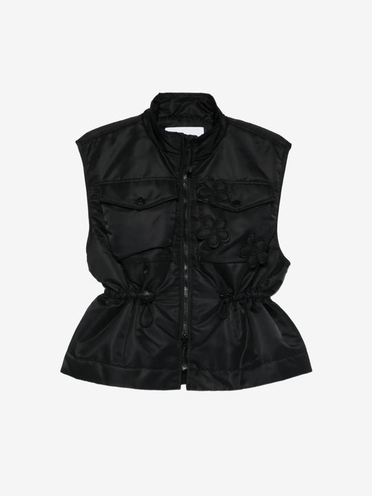 Black vest, front view