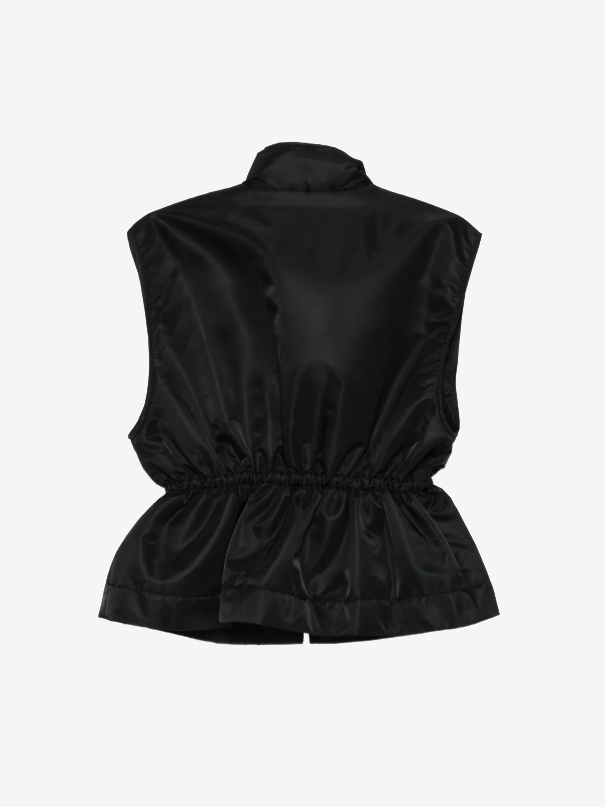 Black vest, back view