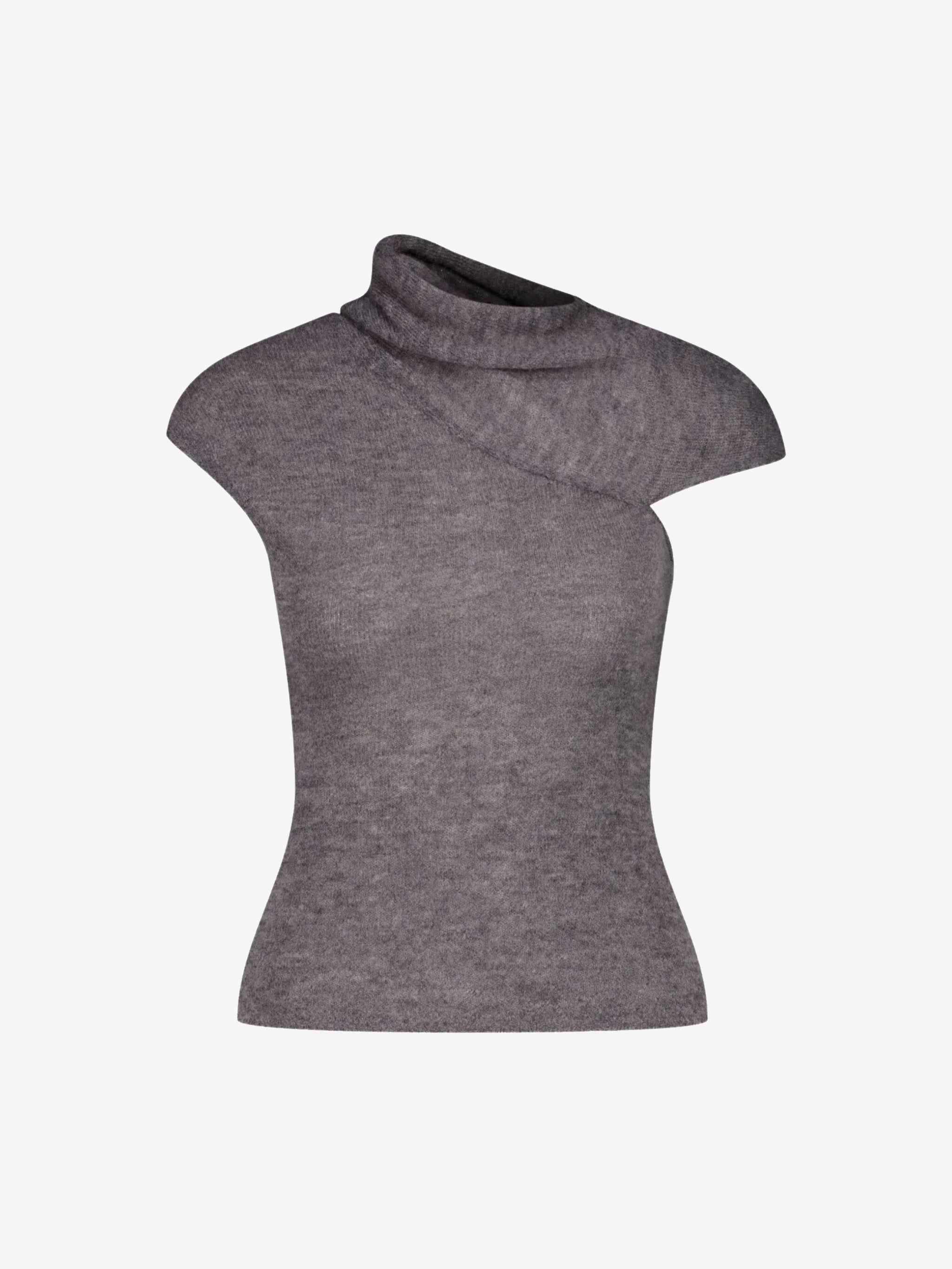 Grey top, front view