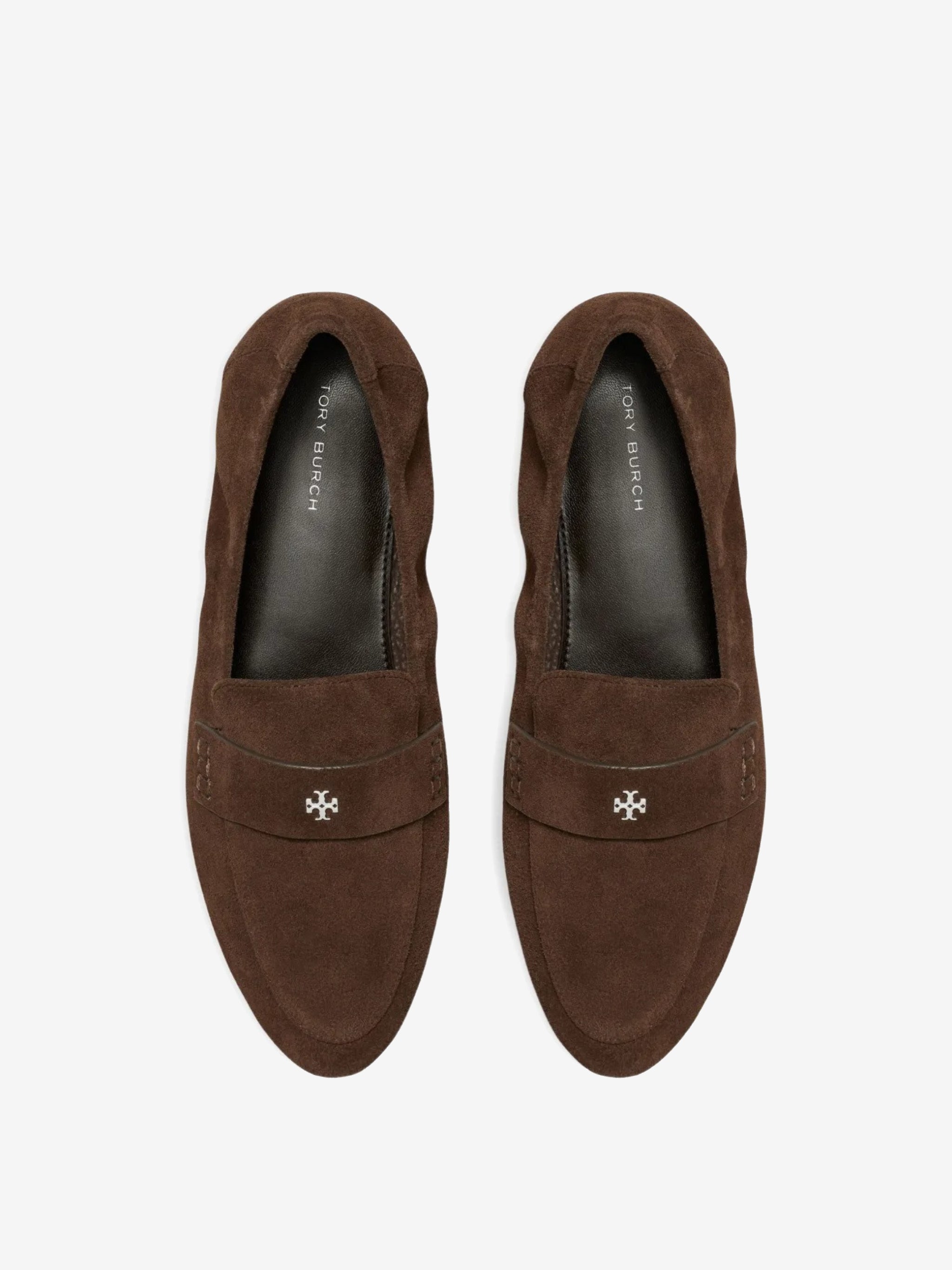 Brown loafer, top view