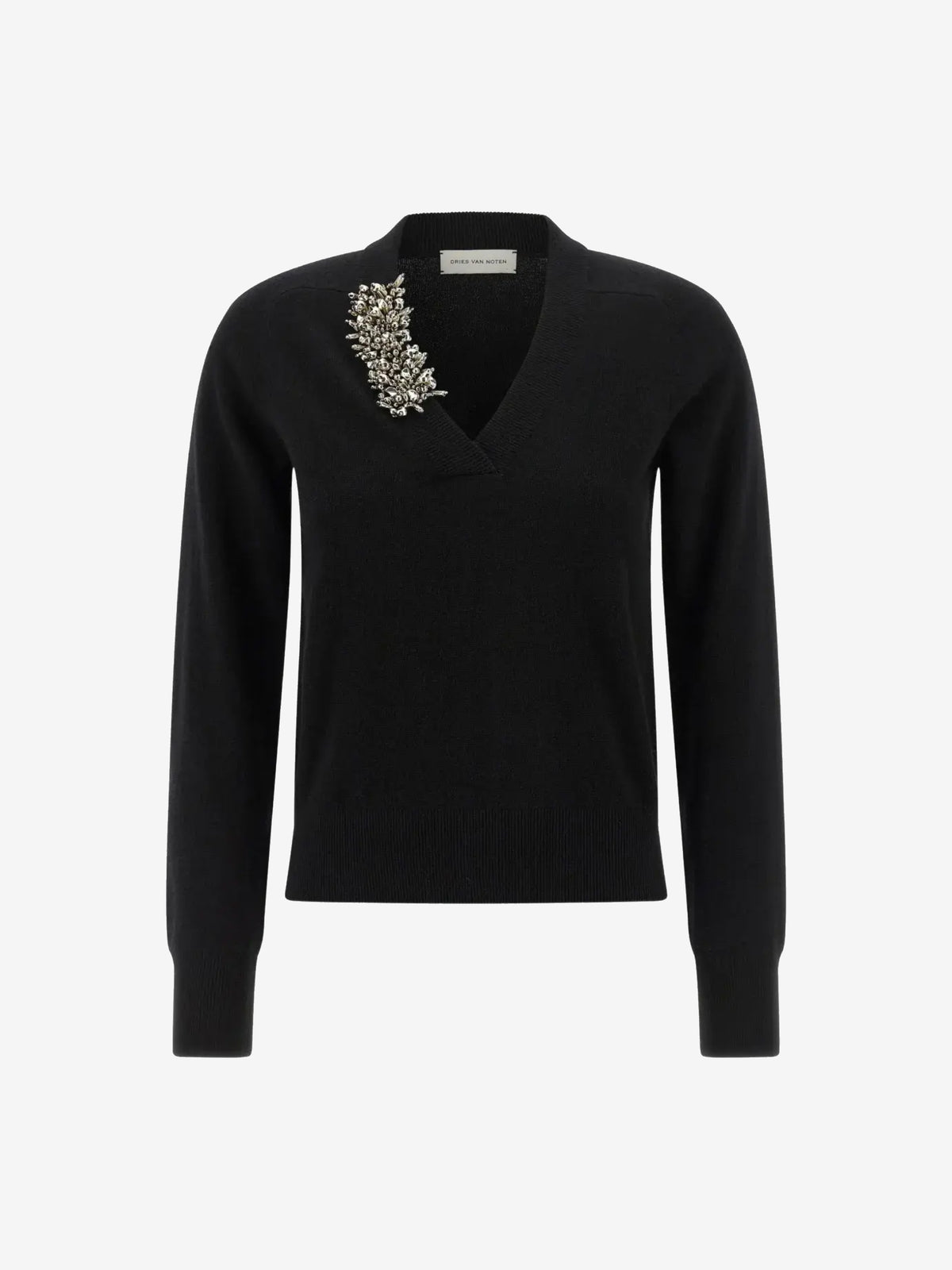 DRIES VAN NOTEN - Women Embellished V-Neck Sweater – Atelier New York
