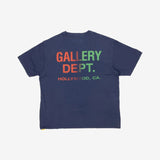 Navy blue t-shirt,back view