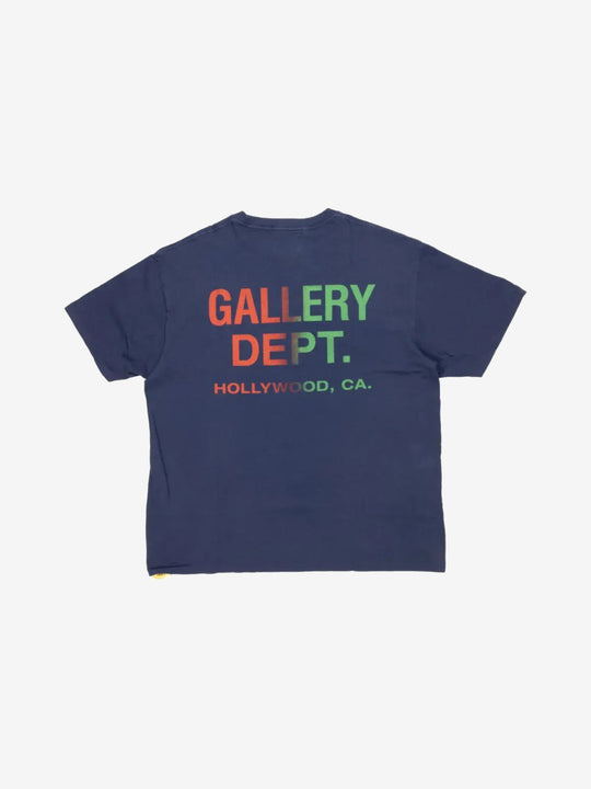 Navy blue t-shirt,back view