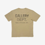 Tan t-shirt, back view