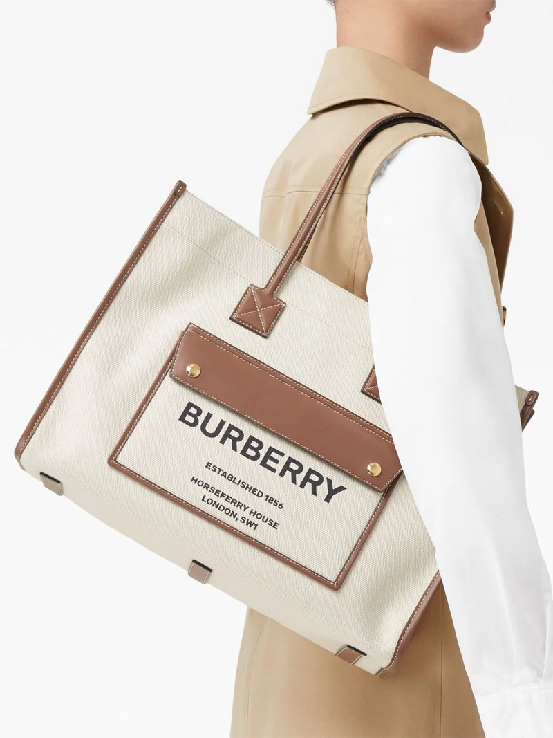 Burberry two tone bag hot sale