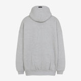 Gray hoodie,back view