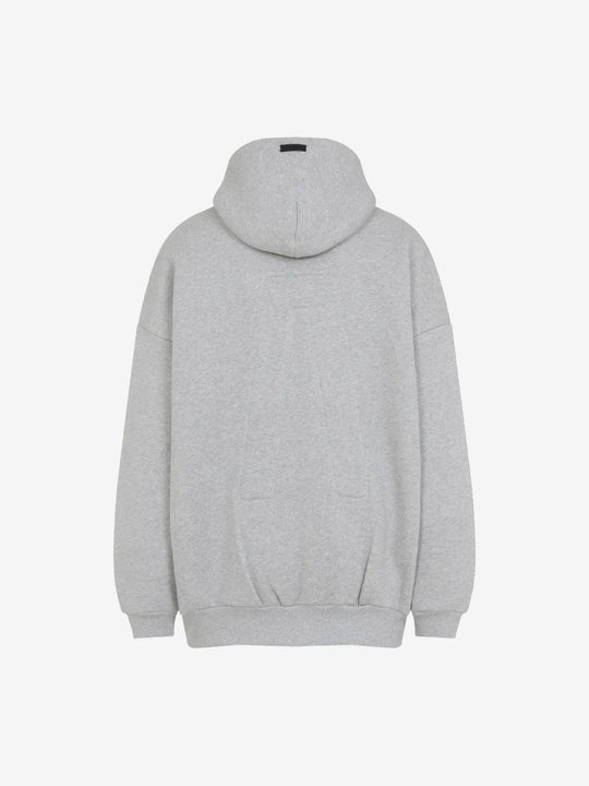 Gray hoodie,back view