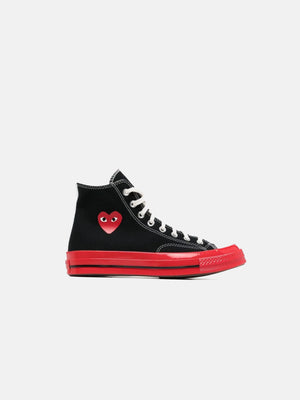 COMME DES GARCONS PLAY X CONVERSE - Red Sole High Top Sneakers