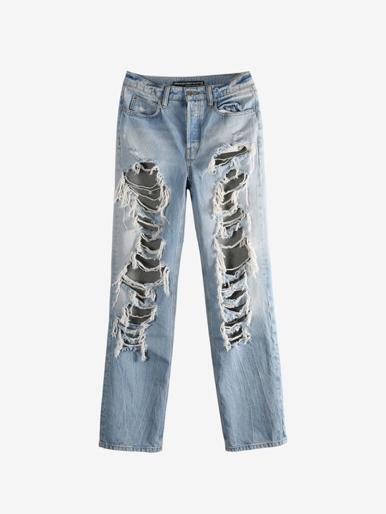 Blue jeans, front view