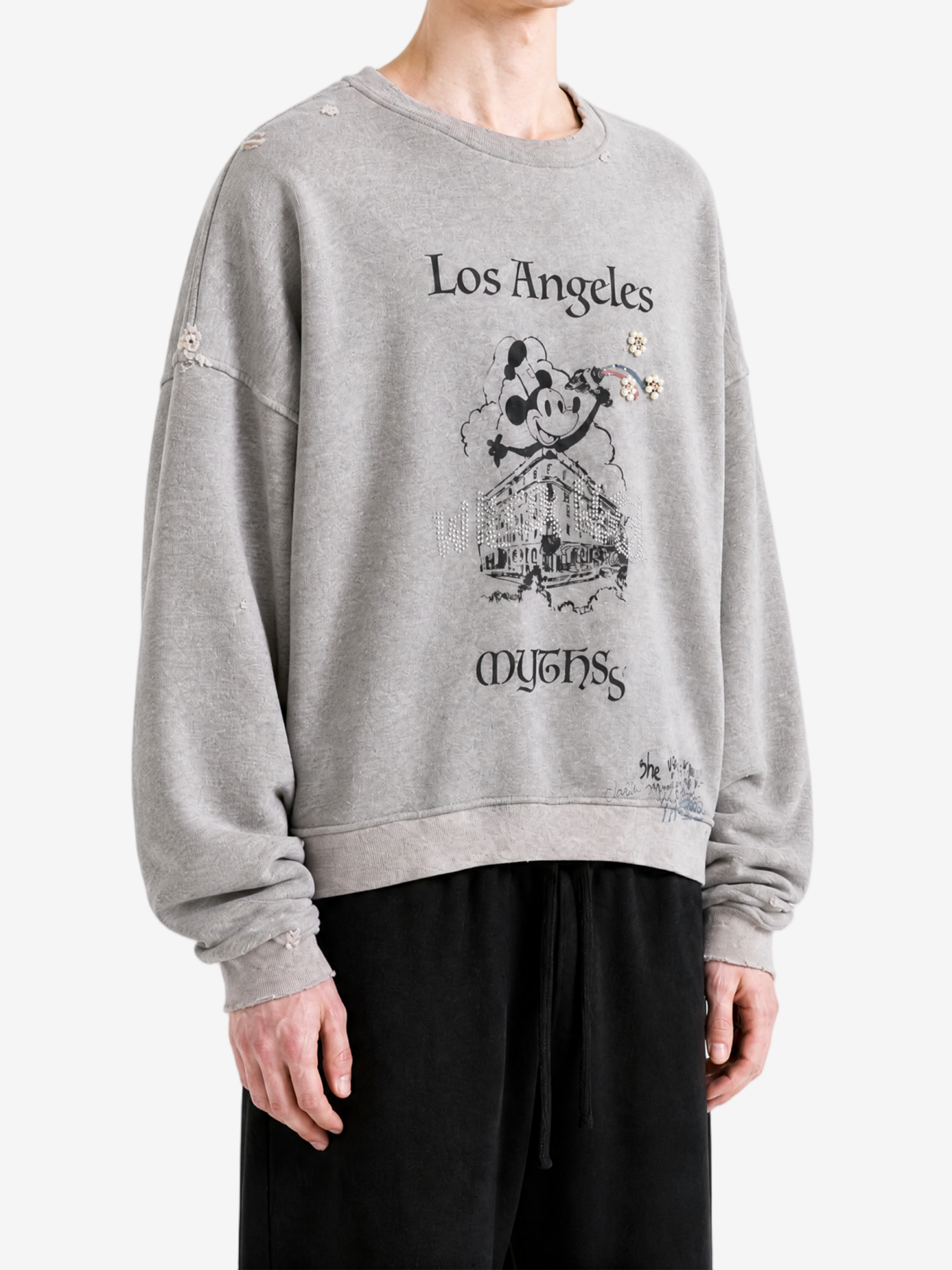  Grey hoodies worn by a person, showing the hoodies  fit