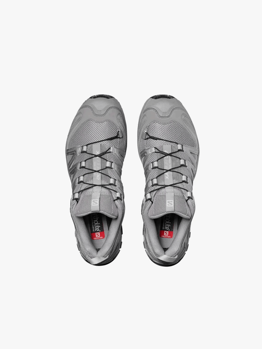 Grey sneakers, top view