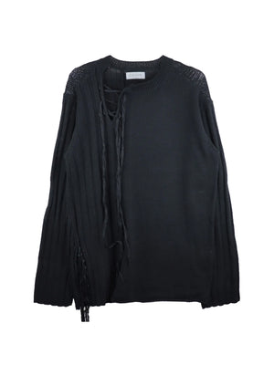 YOHJI YAMAMOTO POUR HOMME - Men Hanging Long Sleeve String Sweater