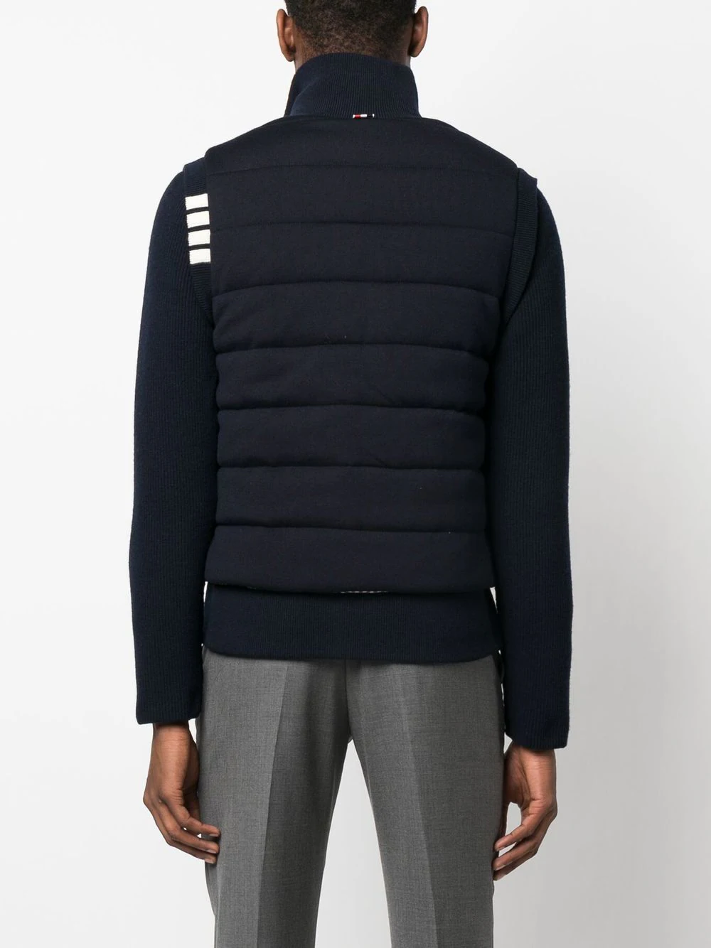 THOM BROWNE Reversible Downfill Funnel Neck Jacket