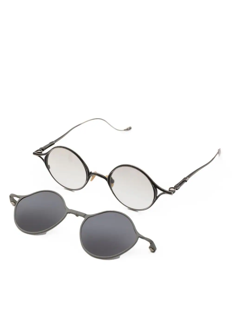 RIGARDS X TVA Vintage Black (Frame) + Gray (Clip) x Dark Gray (Lens) Sunglasses