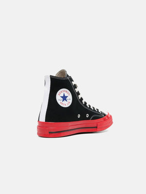 COMME DES GARCONS PLAY X CONVERSE - Red Sole High Top Sneakers