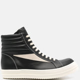 RICK OWENS - Men Leather High Vintage Sneakers
