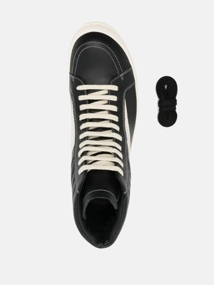 RICK OWENS - Men Leather High Vintage Sneakers