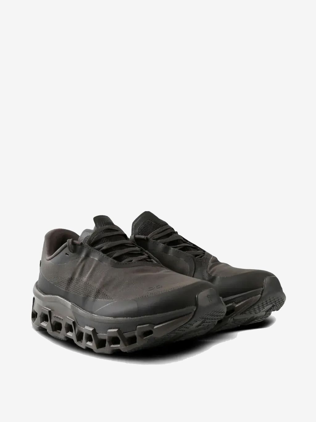 black sneakers, side view