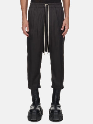 RICK OWENS - Men Charmeuse Drawstring Cropped Pants