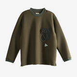 Brown pullover, front view