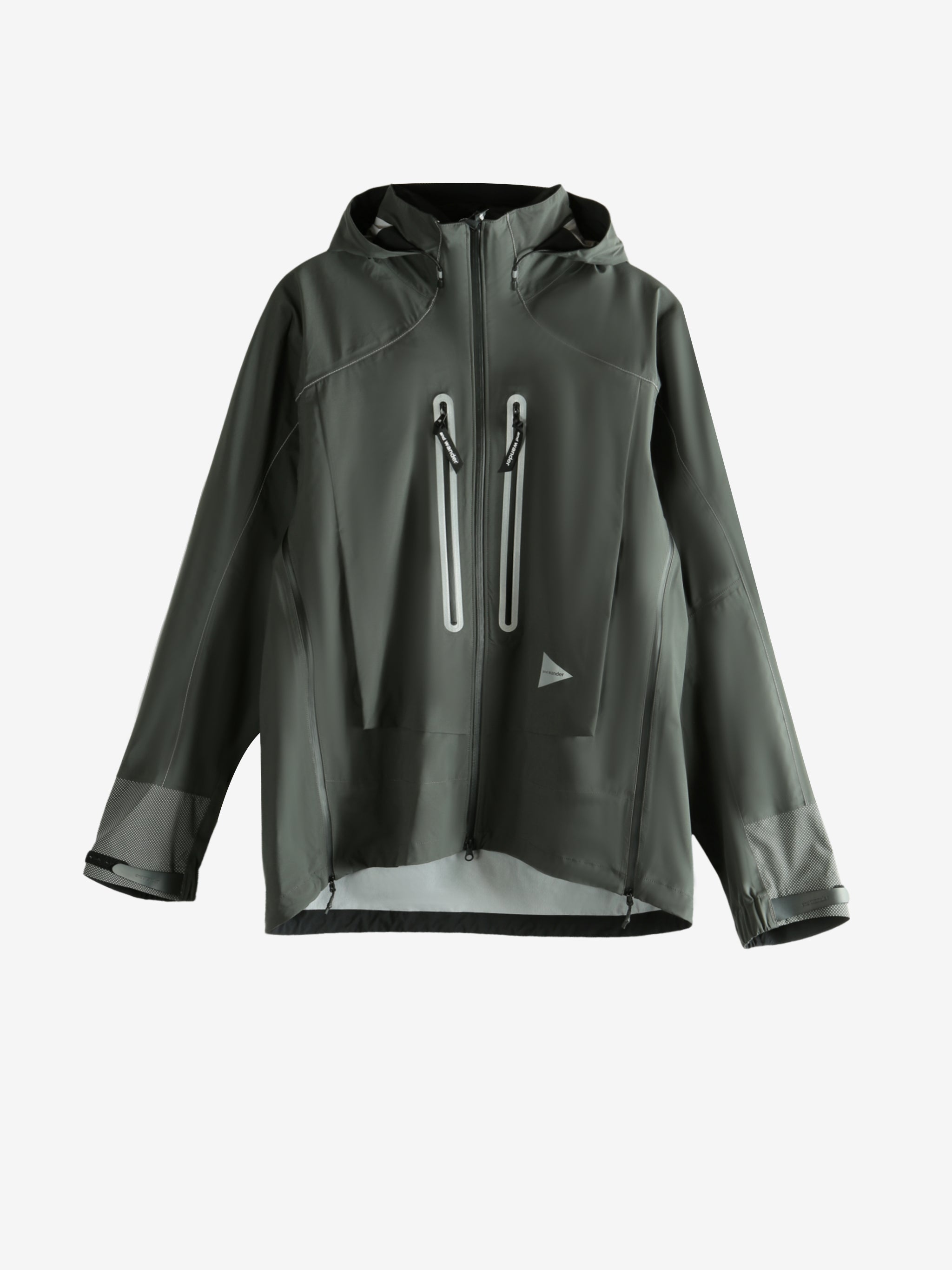 Green coat, front view