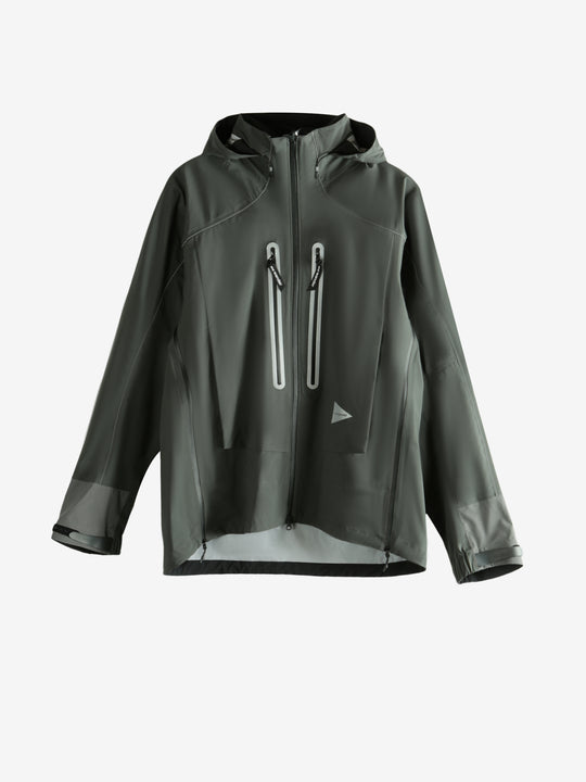 Green coat, front view