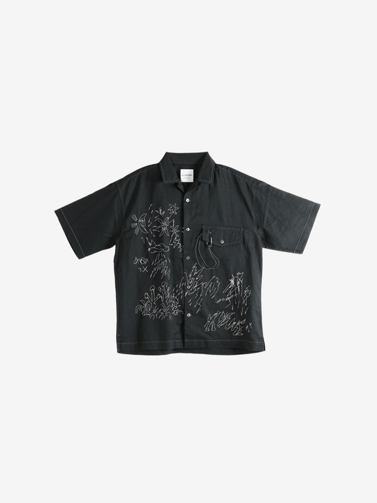 Black shirts, front view