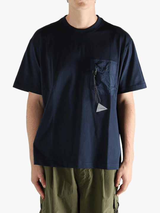 Blue shirt worn by a person, showing the  shirt's fit