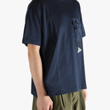 Blue shirt worn by a person, showing the  shirt's fit