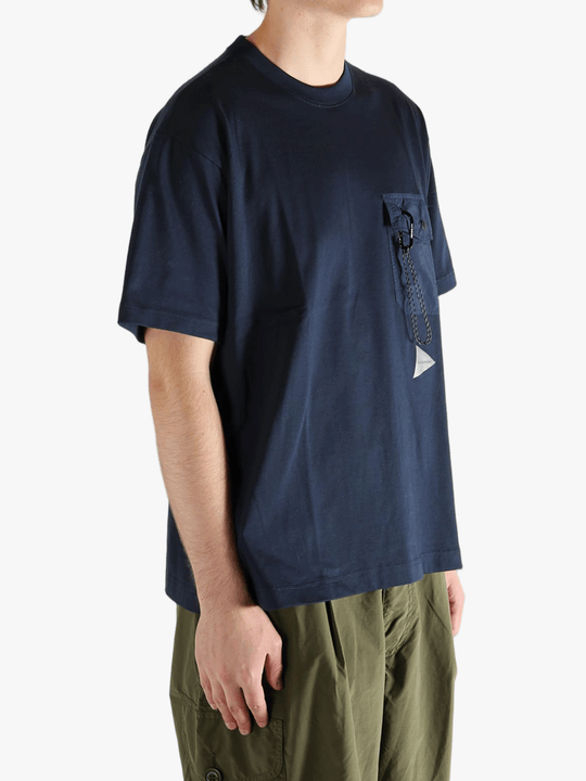 Blue shirt worn by a person, showing the  shirt's fit