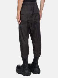 RICK OWENS - Men Charmeuse Drawstring Cropped Pants