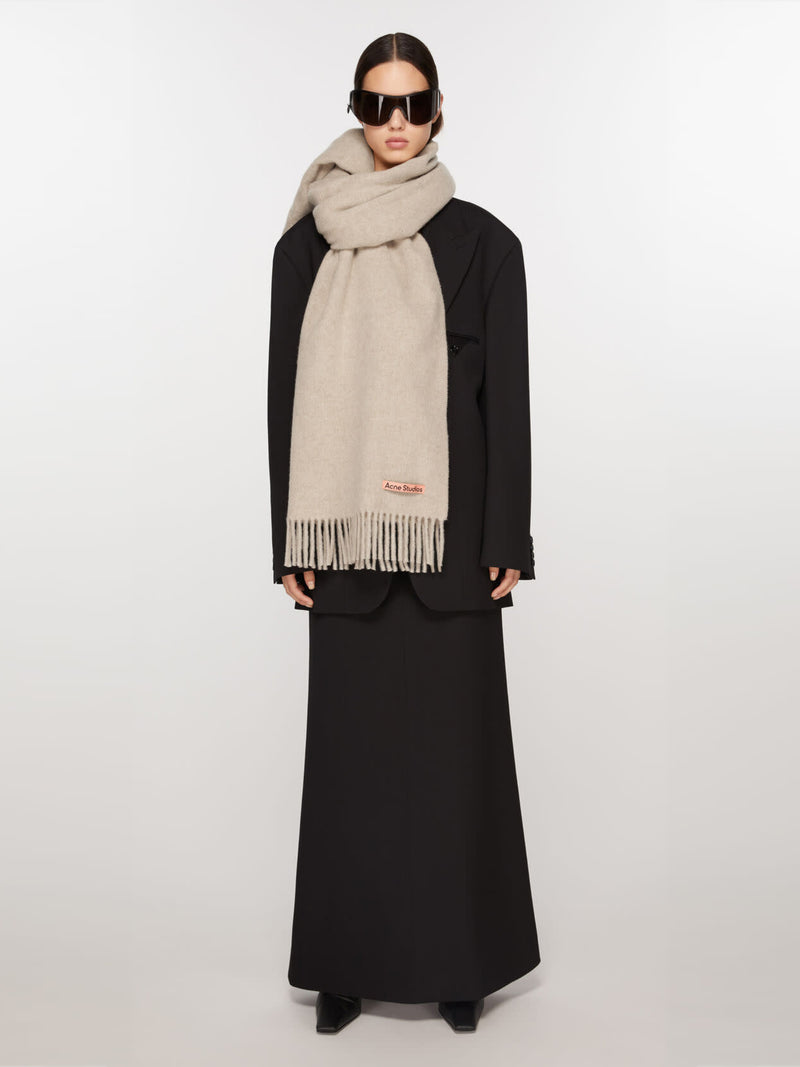 ACNE STUDIOS - Unisex Fringe Oversized Wool Scarf