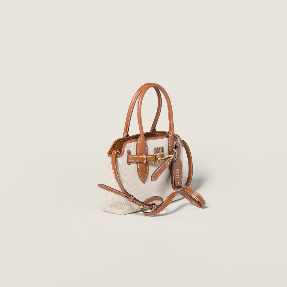 Tan bag, front view