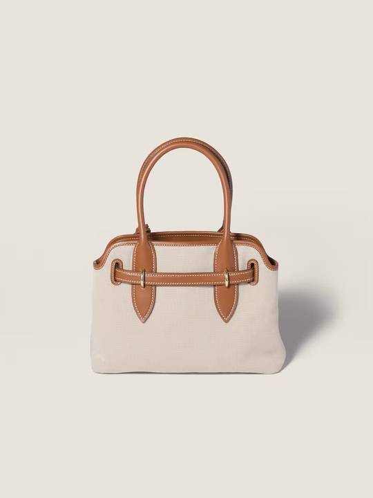 Tan bag, front view